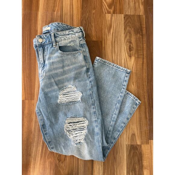 PacSun Distressed Mom Jeans Light Blue Denim - Picture 3 of 8